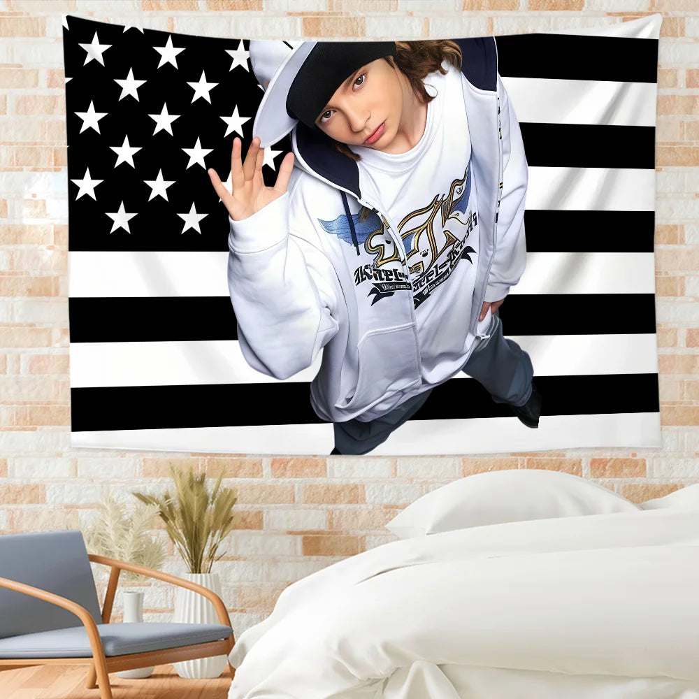 Singer T-Tom Kaulitz flag Custom Camping Garden Decor Party Backdrops Wall Art Family Gifts
