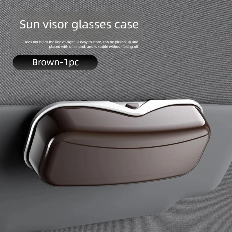 Multifunctional Car Sun Visor Glasses Holder, Portable Eyeglass Storage Box