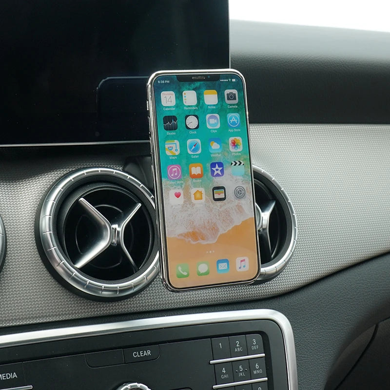 Car phone holder magnetic car air vent bracket GPS stand phone holder accessories for Mercedes Benz CLA C177 GLA X156