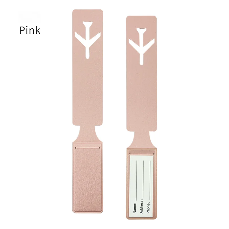 Fashion Cute PU Luggage Tags for Women & Men – Suitcase/Bag Tags with Name/ID/Address Label | Travel Accessories