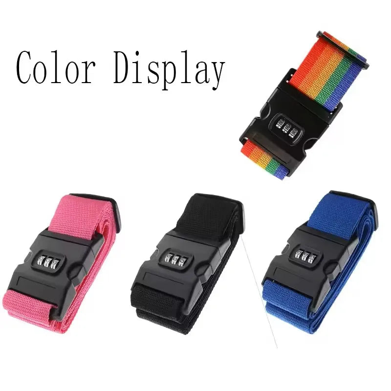 1PC Password Lock Travel Luggage Strap Adjustable Packing Strap Lightweight Luggage Safety Lock Snti-Theft Luggage Buckle Strap