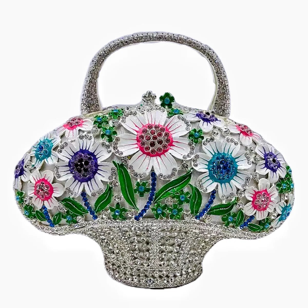 Sparkling Party Bags Luxury Banquet Wedding Engagement Full Diamond Crystal Bag Girl Birthday Photo Clutch Bag Rhinestone Purse
