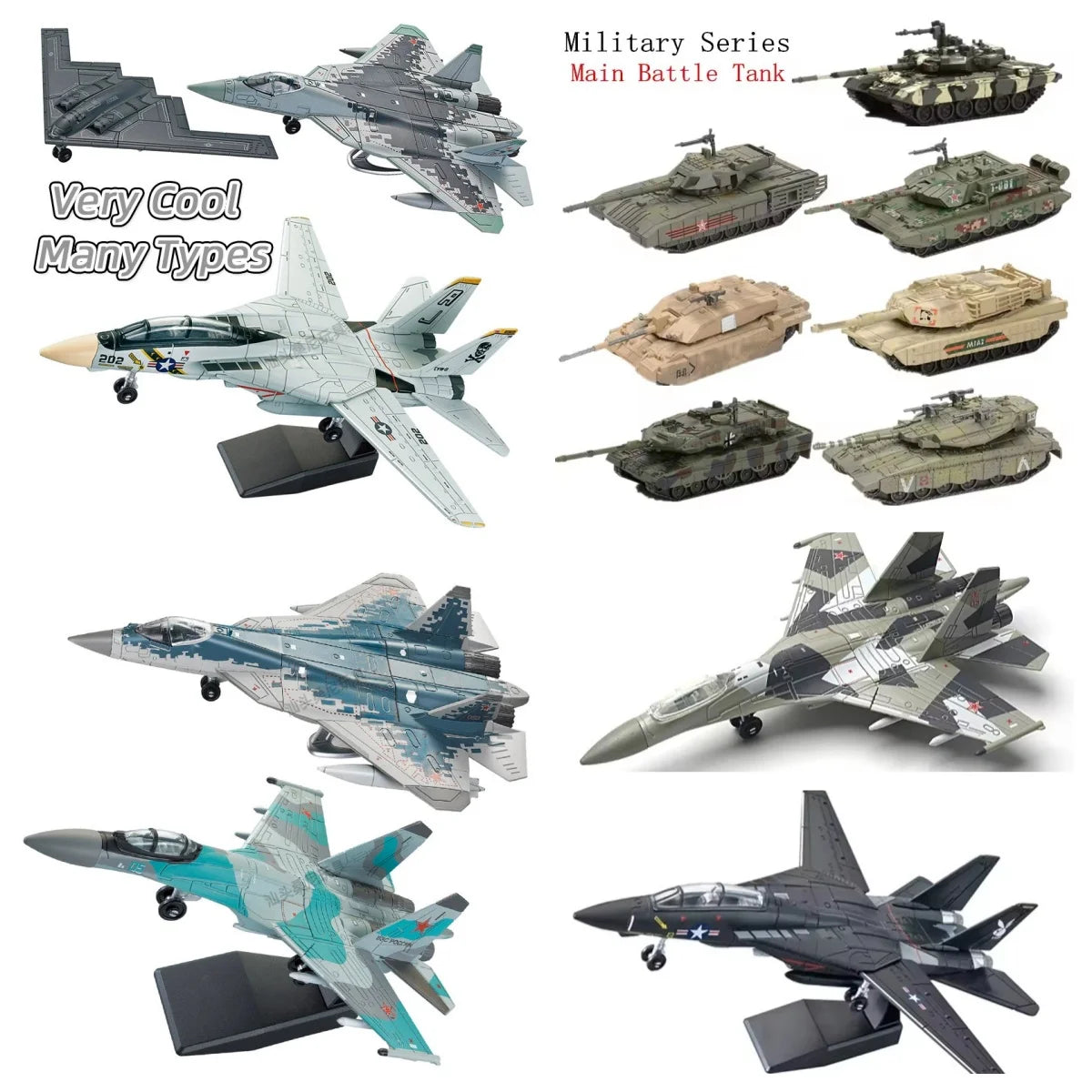 Creative Military Series Building Blocks F14 Su57 F22 M1070 Military Truck Helicopter Model Plane Toys for Boy Xmas Gift