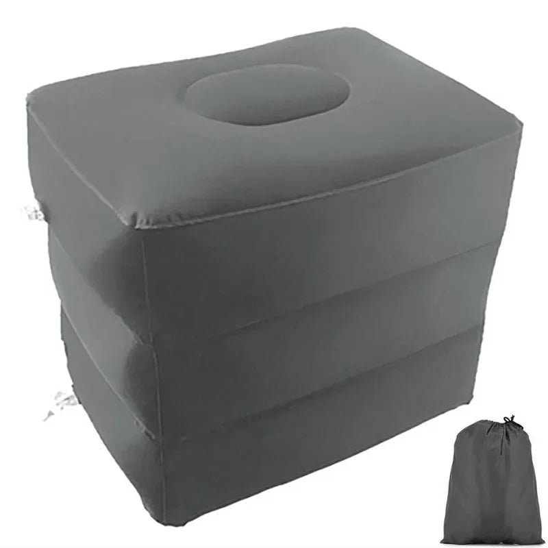 PVC Kids Flight Sleeping Footrest Pillow Resting  On Airplane Car Bus Pillow Inflatable Travel Foot rest Pillow Foot Pad
