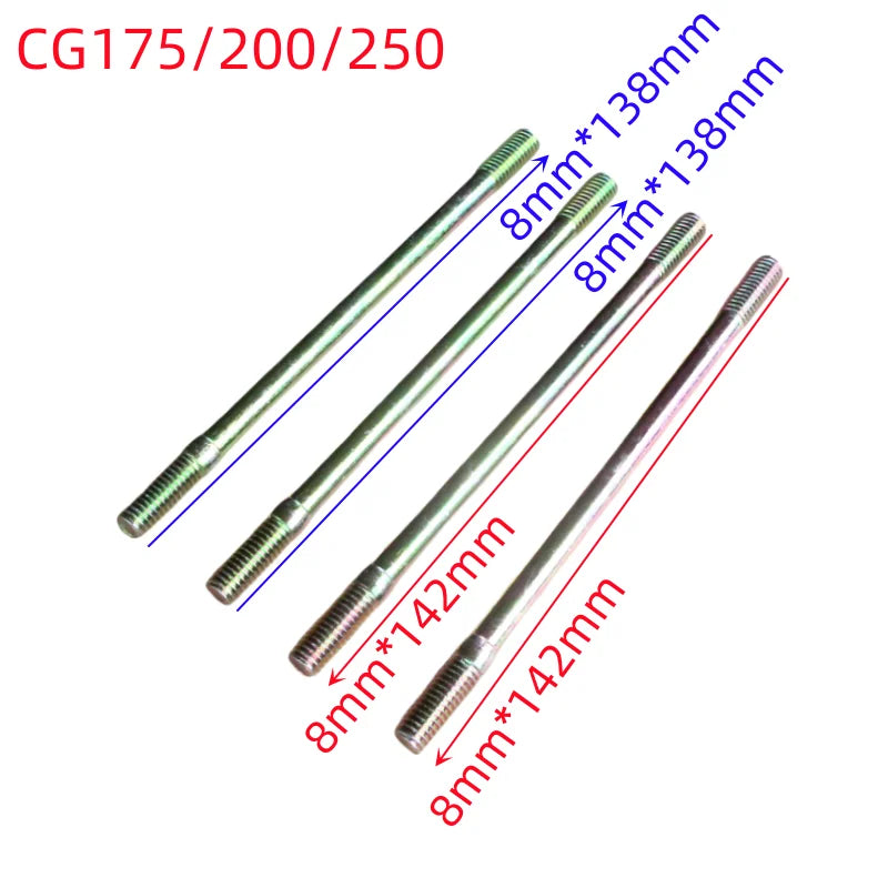three wheeled motorcycle ATV CG125 200 250 124cm 196 175 suitable for Honda M8x135mm cylinder block screws cylinder columns Bolt