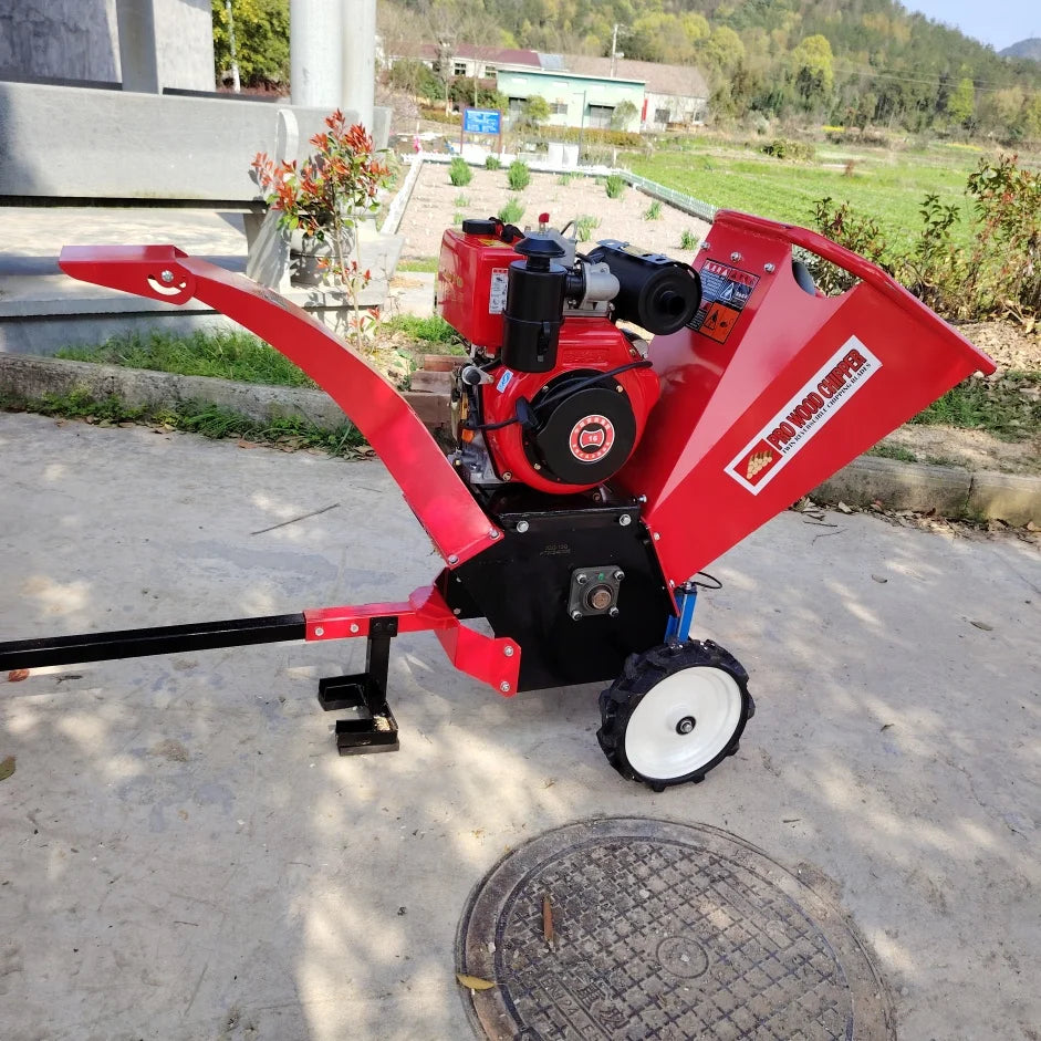 Customized 15HP Branch Crusher, Wood Processor, Professional Tree Shredder, Wood Chipper
