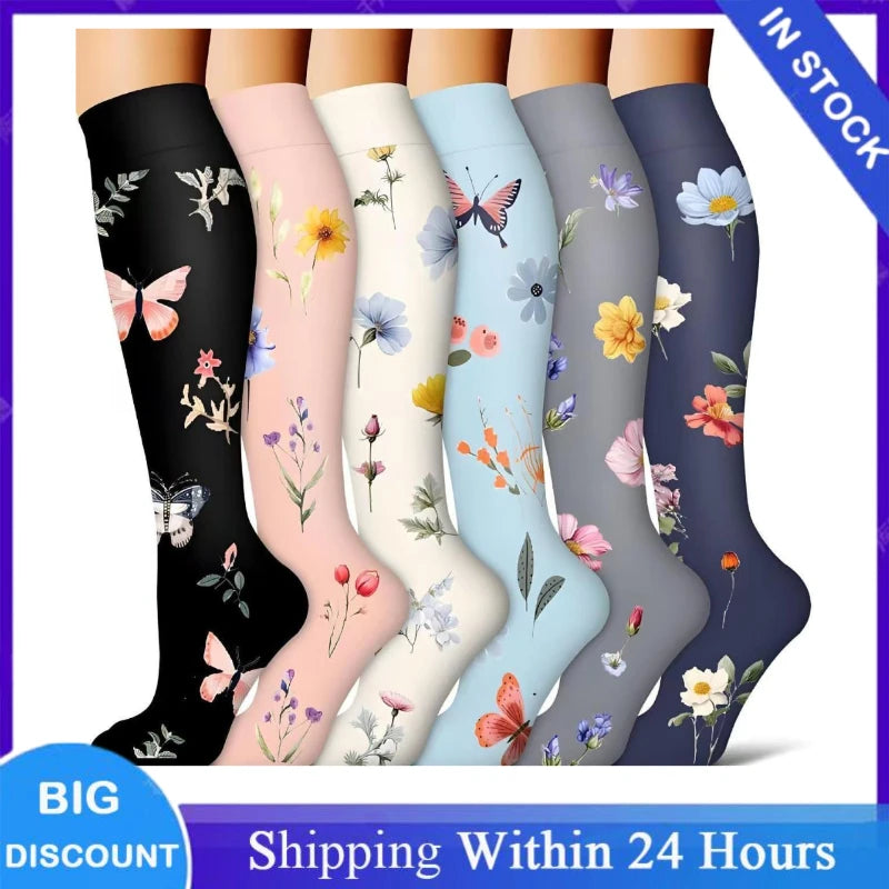 Men Women Compression Sock for Leggings Breathable Running Pressure Soccer Adult Edition Network Pressure Nurse Socks