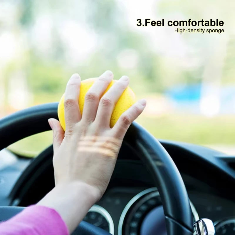 12PCS Car Detailing Sponge High Density Foam Applicator Pad Round Polishing Wiping Cleaning Tool For Auto Car Wash Supplies