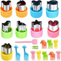 Animals Mini Vegetable Fruit Cutters Shapes Set for Kids Children DIY Cute Cookie Biscuits Cutter Food Bread Stamps Maker Mold