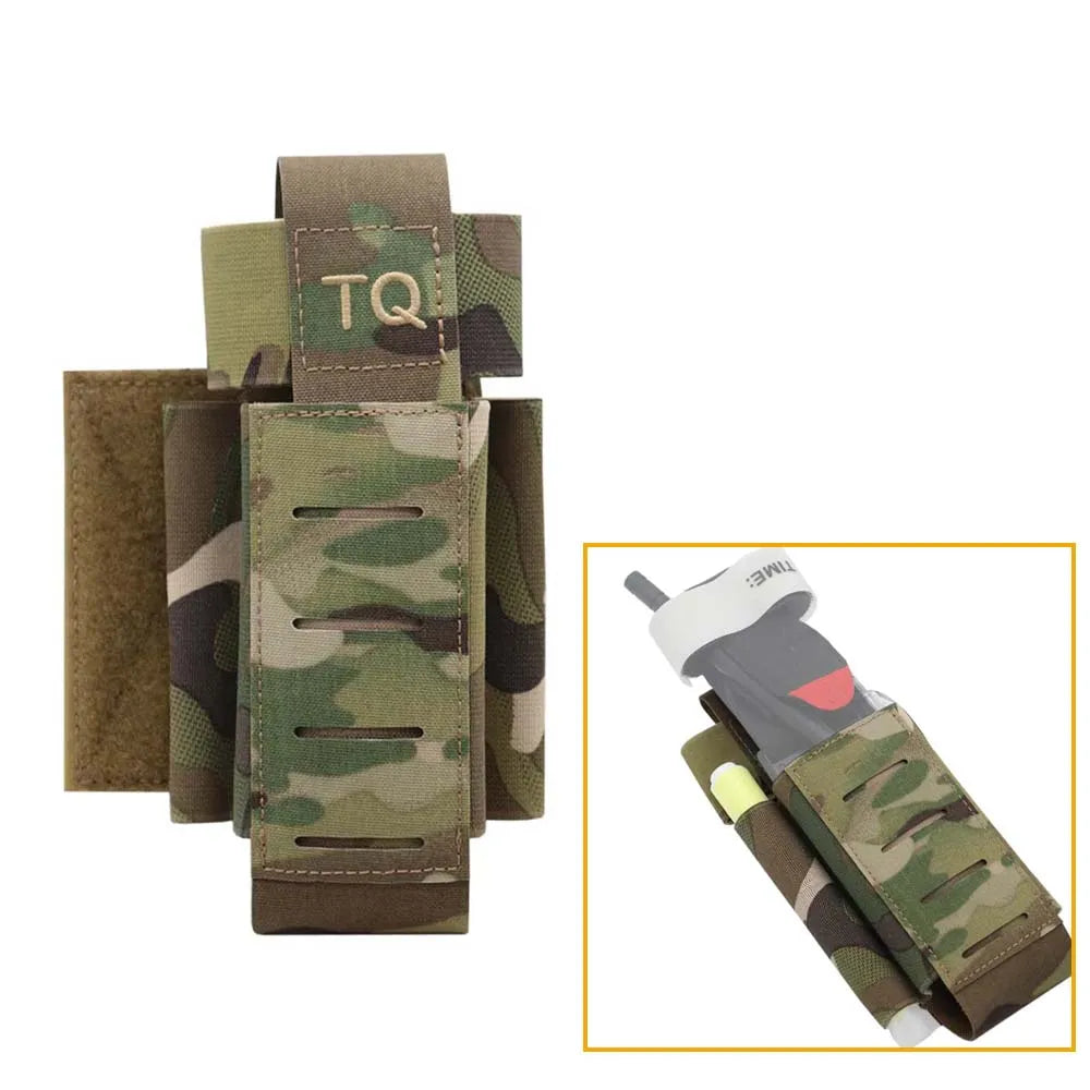 Outdoor Tactical Tourniquet Pouch TQ Holder Quick Deploy Trauma Kit Storage With Hook Loop Panel For Airsoft Combat Hunting Vest