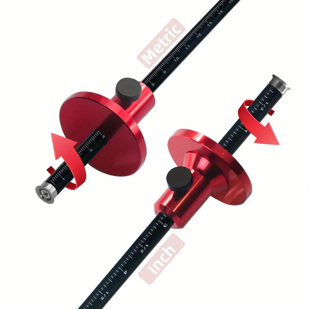 Bearing Wheel Cutter for Soft Wood ,Inch/MM Scale Ruler, Marking Gauge Dovetail Jig 1:5 1:8 Guide Aluminium Alloy Scribing Tool