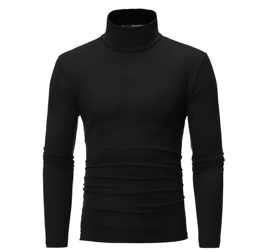 Thermal Underwear Tops Men Winter Clothes Thermal Shirt Autumn Men's Winter Tights High Neck Thin Slim Fit Long Sleeve T-shirt ﻿