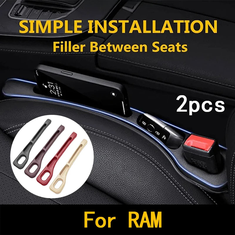 2Pcs For Dodge Ram 1500 2500 3500 Accessories Car Seat Gap Filler Between Seat Crevice Interior Decoration