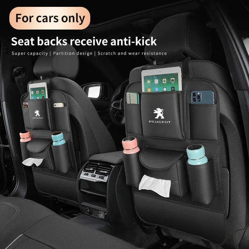 Peugeot 206 208 301 308 408 508 607 2008 3008 4008 5008 RCZ Rifter Car Seat Back Storage Rear Anti-Wear Backrest Anti-kick Pad