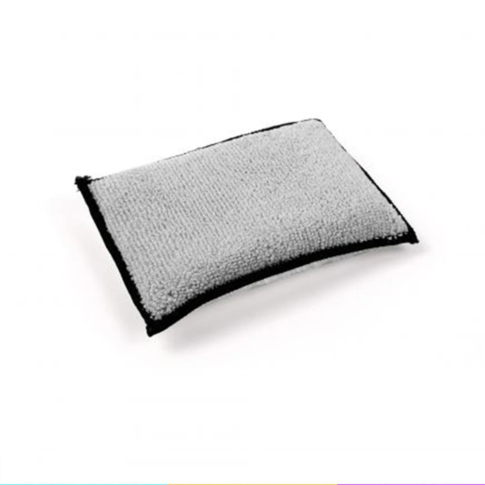 4PCS Suede Sponge Interior Detailing Scrubbing Wax Sponge Microfiber Towel to Clean The Car