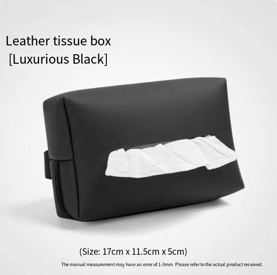 Car interior tissue box car armrest box tissue box car interior bag drawstring paper bag napkins minimalist car rear seat back