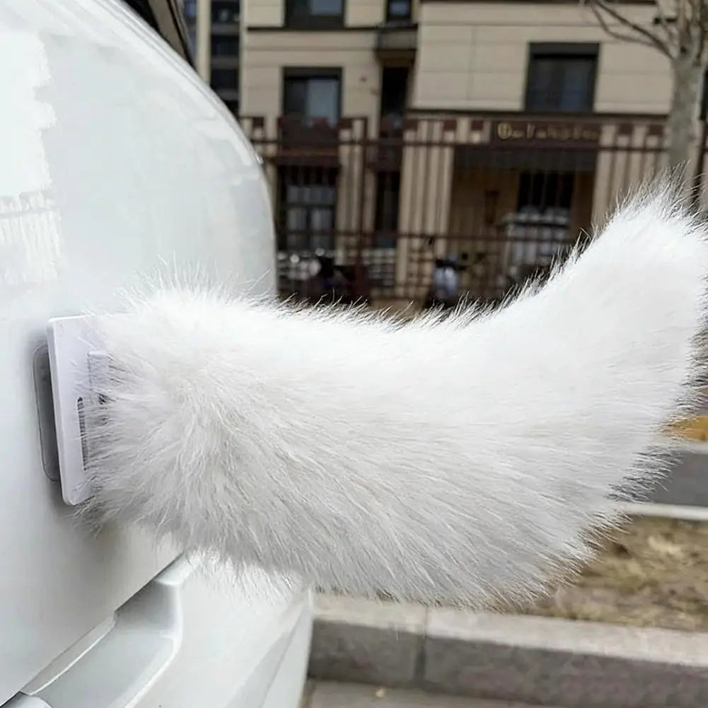 Sound-Activated Electric Plush Tail with Remote Control Moving  Swinging Decorative Tail for Car Interior Auto Accessories