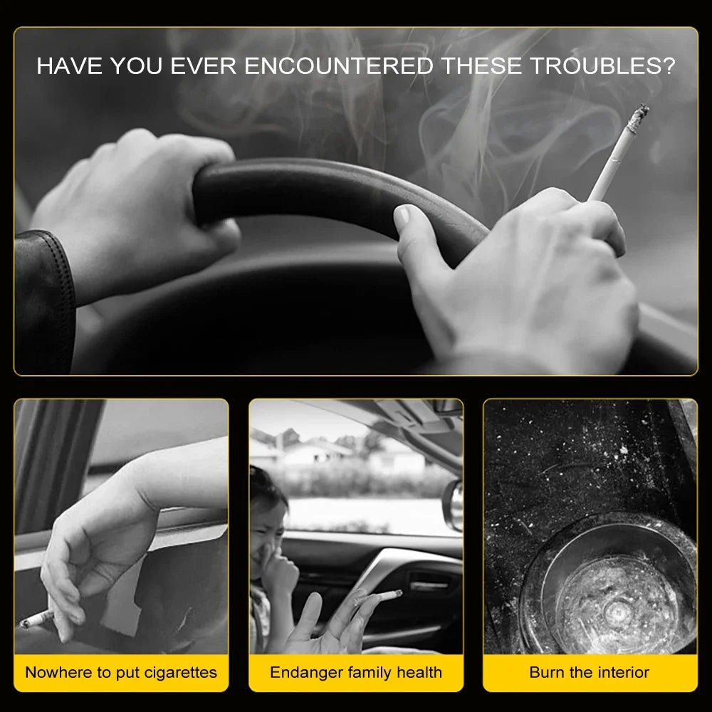 For Ford Kuga MK1 MK2 MK3 Portable LED Car Ashtray Cigarette Ash Holds Cup Ashtray Holder Auto Interior Storage Accessories