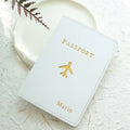 Custom Personalized Hot Stamping Passport Holder with a Custom Golden Monogram Name, Made of Faux Leather