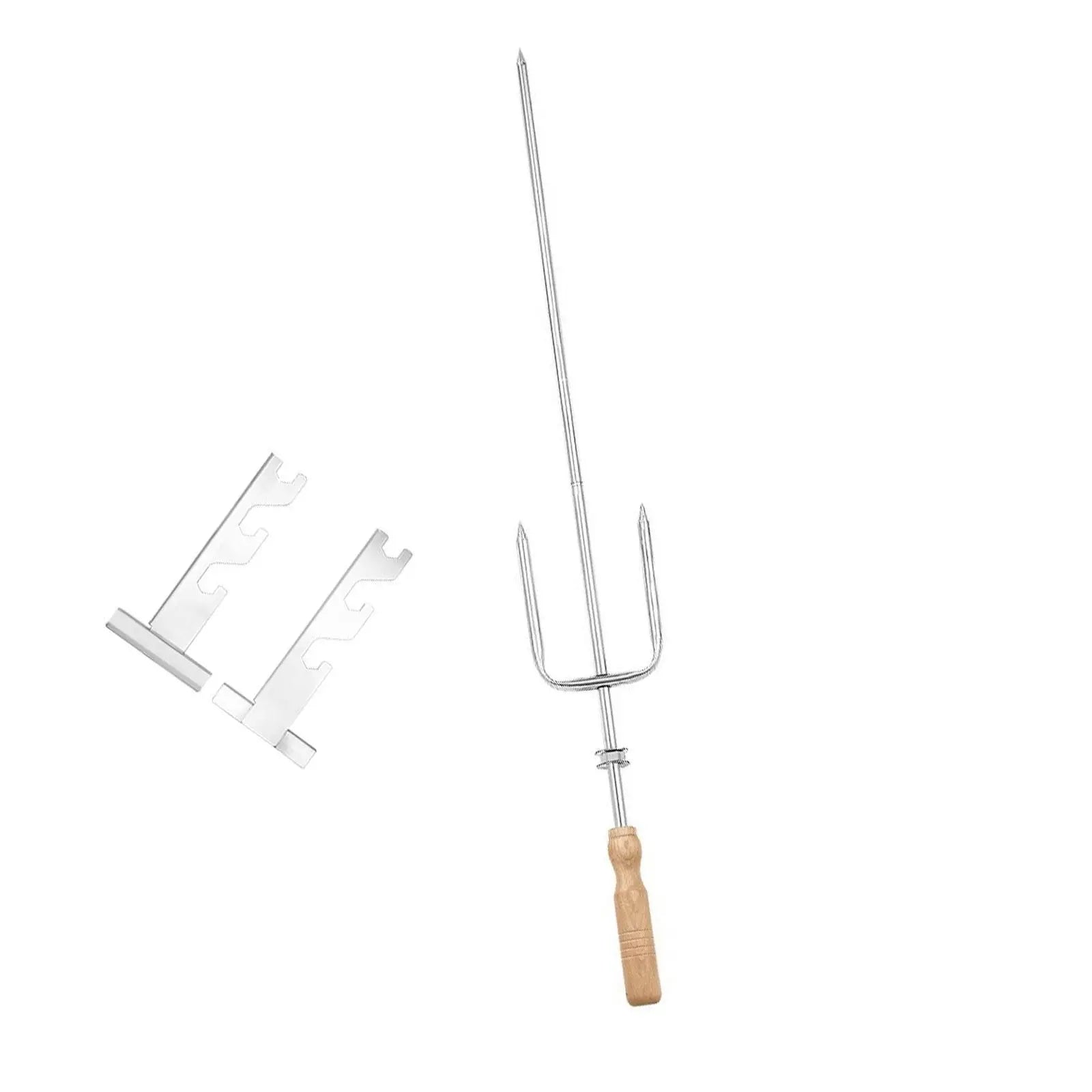 BBQ Fork Grill Skewer Grill Fork Easy to Use Portable Kabob Sticks Cooking Stand for Outdoor Picnic Sausages Backyard Chicken