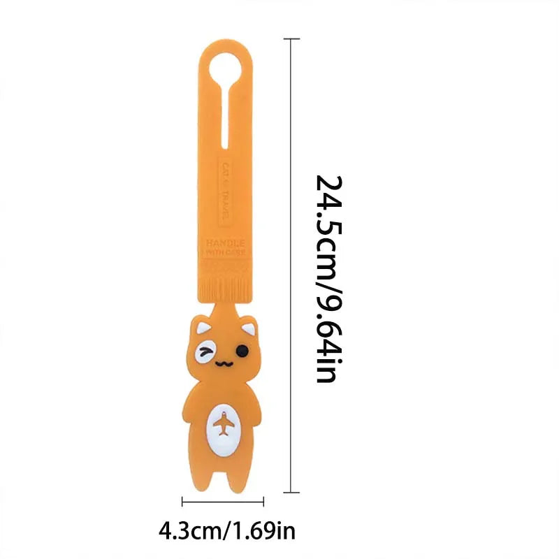 2pcs， Cute cat shaped luggage tag, creative foldable travel tag, suitable for travel accessories in handbags and suitcases, port
