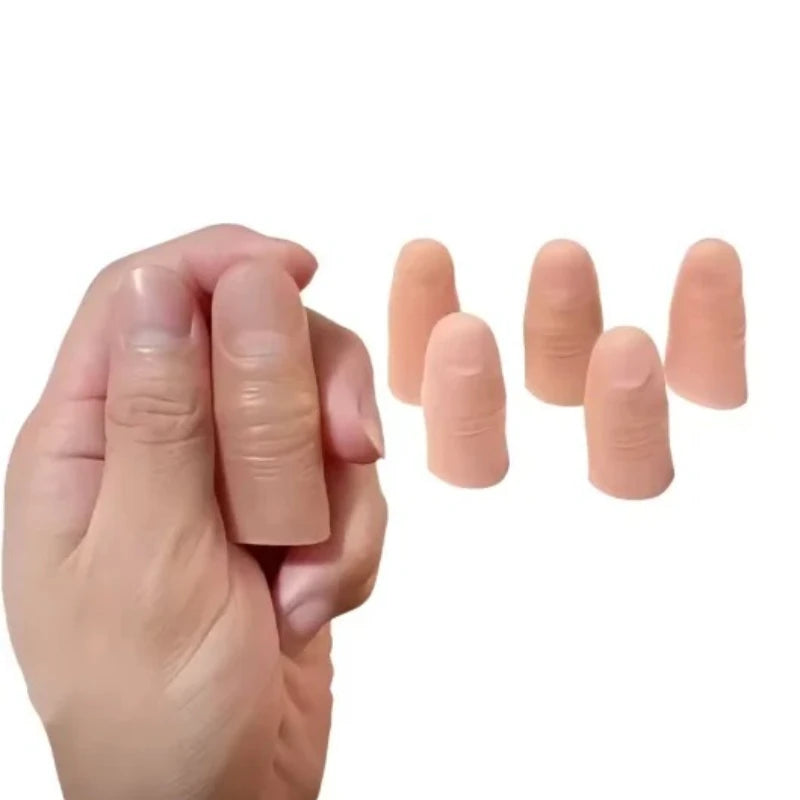 3Pcs Realistic silicone Thumb Tip Magic Trick Accessory Close Up Illusion Gimmick Mentalism Prop Fake Thumb Toys