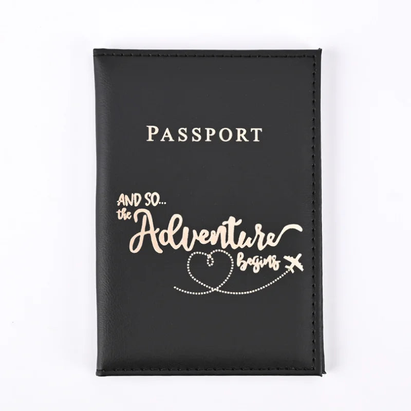 Women Men Letter Lover Passport Cover Men Women Travel Passport Case Leather Cute Passport Wallet Purse Girl Card Holder