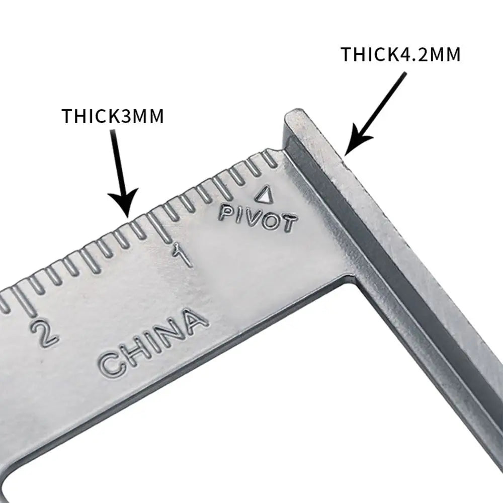 7inch Triangle Ruler Aluminum Alloy Straight Angle Measuring Ruler for Building Framing Woodworking Tools Portable Gauging Tool