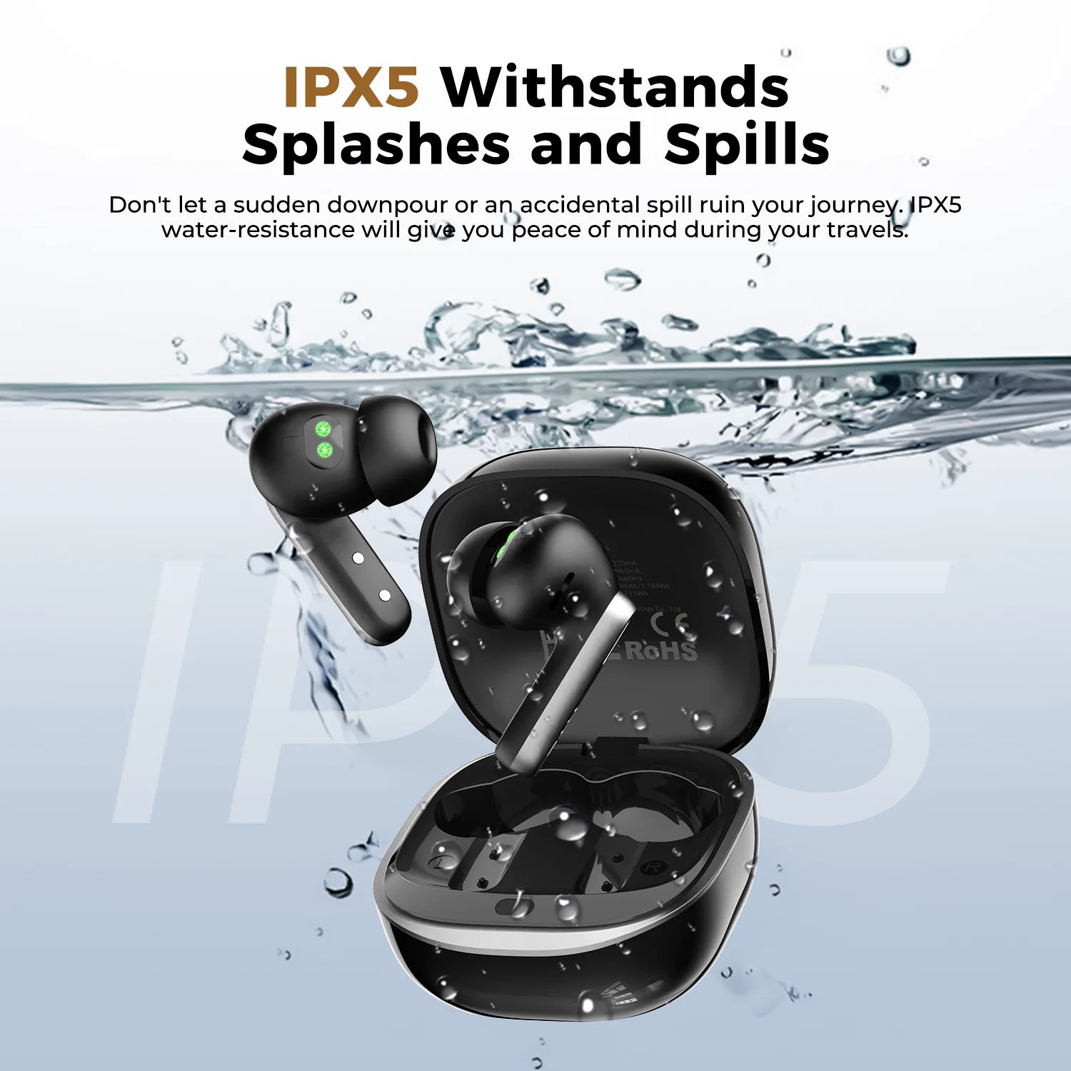 Wireless Earphones NE46 AI Translation Earbuds Bluetooth 5.4 Real-Time Translator HiFi Noise Cancelling In-Ear Headphones
