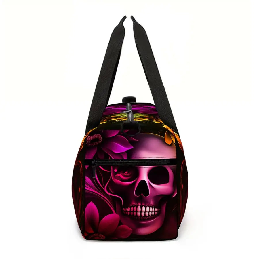 Skull Print Large Capacity Luggage Bag for Boy/Girl Best Gift 2D Cartoon Travel Duffels Outdoor Fitness Bag for Children