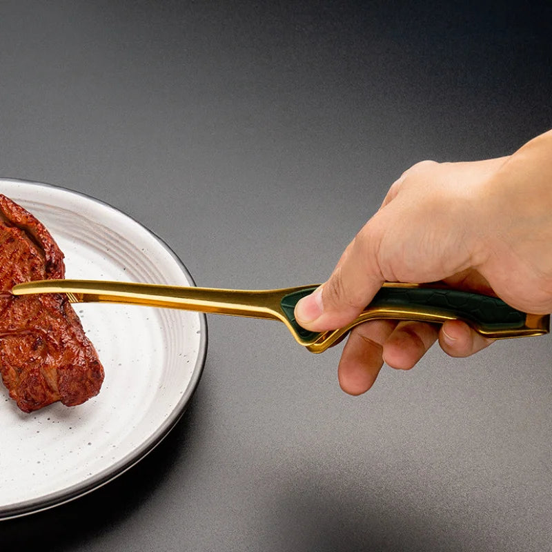 1pc Stainless Steel Kitchen Tongs, Serving Tongs for Cooking, Metal Food Tongs with Non-Slip Comfort Grip, Non-Stick Cooking Ton