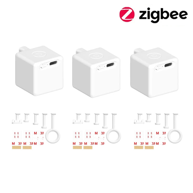 Tuya Zigbee Smart Touch Fingerbot Plus Type-C Rechargeable Robot Button Pusher Arm Switch Works With Alexa Google Home Alice