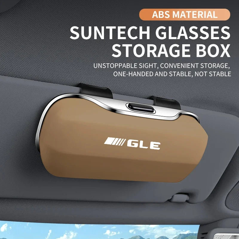 Car Eyewear Case Box Sunglasses Holder Sun Visor Storage Protective Frame Box Glasses Clip Portable For Mercedes Benz Gle GLE