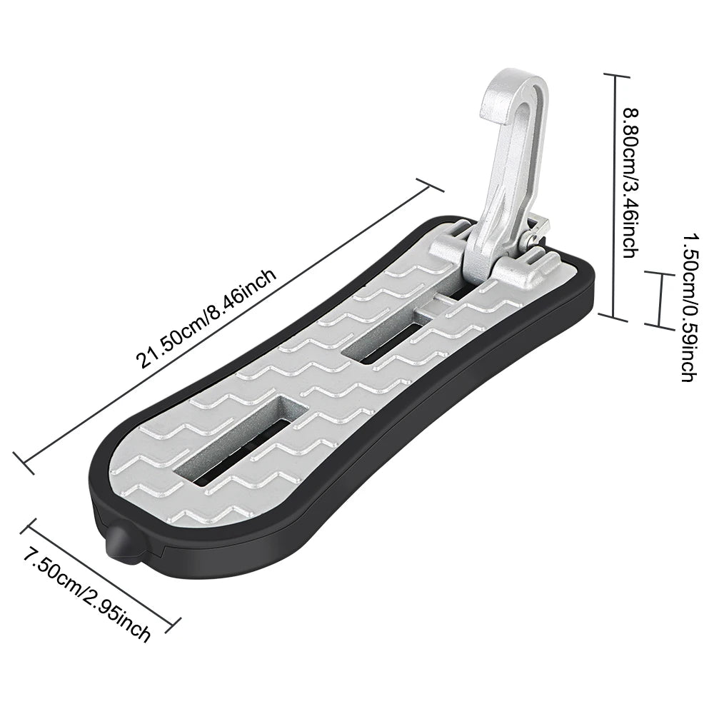 230kg Loading Car Door Pedal Roof Rack Latch Hook Holder Foot Step Pedal Extender Emergency Hammer 2 In 1 Automotive Accessories