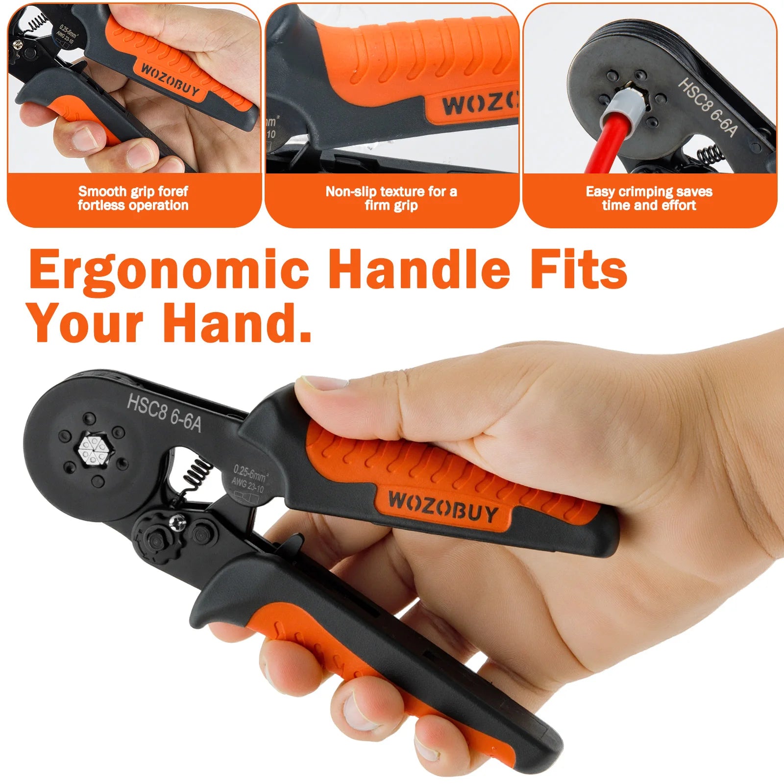 Ferrule Crimping Tool Kit , Ratchet Pliers  with Wire End Ferrule Terminals, Quadrilateral Wire Crimp Pliers with Crimp