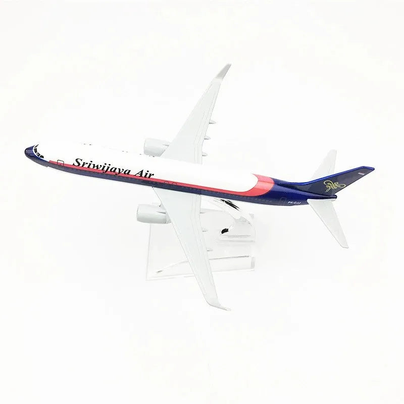 1/400 Metal Scale Aircraft Toy Planes 16cm Sriwijaya Airways B737 Diecast Airplane Model Children Toy Gift Collectible With Base