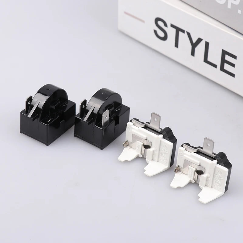 New【Refrigerator Compressor PTC Start Relay Refrigerator Starter Overload Protector 1/2 Pin 15 1/6H Replacement Protector】