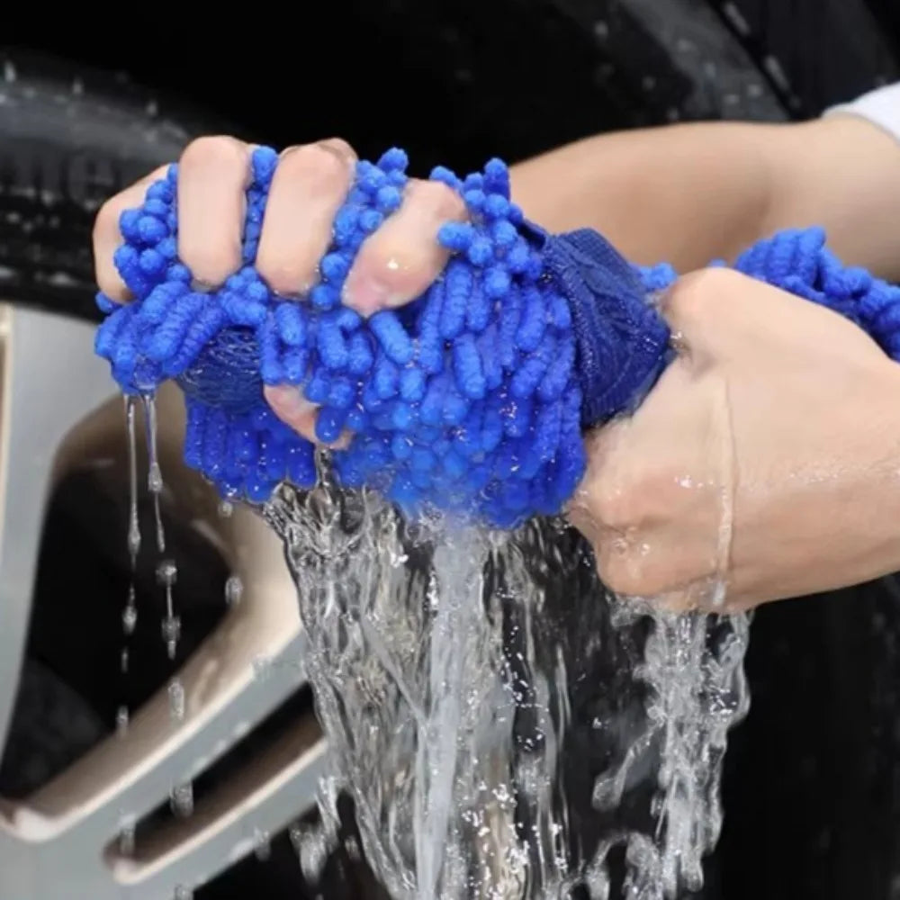 Microfiber Chenille Car Wash Sponge Scratch-Free Cleaning Brush Pad for Cars Motors Floors High Absorbency Durable Car Wash Tool