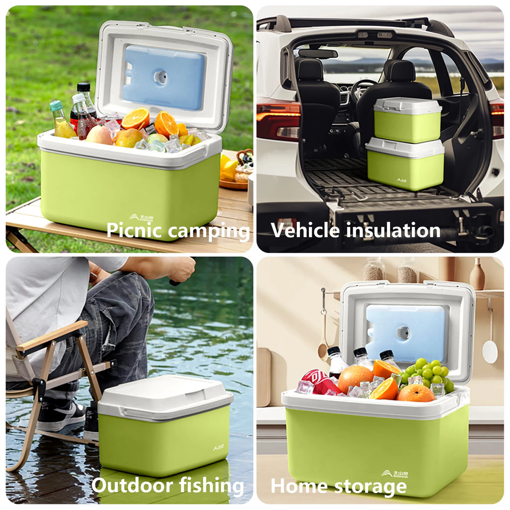 BISINNA Camping Ice Box 6L/9L/15L Portable Fishing Cooler Box Car Fridge Outdoor Beach Fishing Picnic Barbecue Ice Bucket