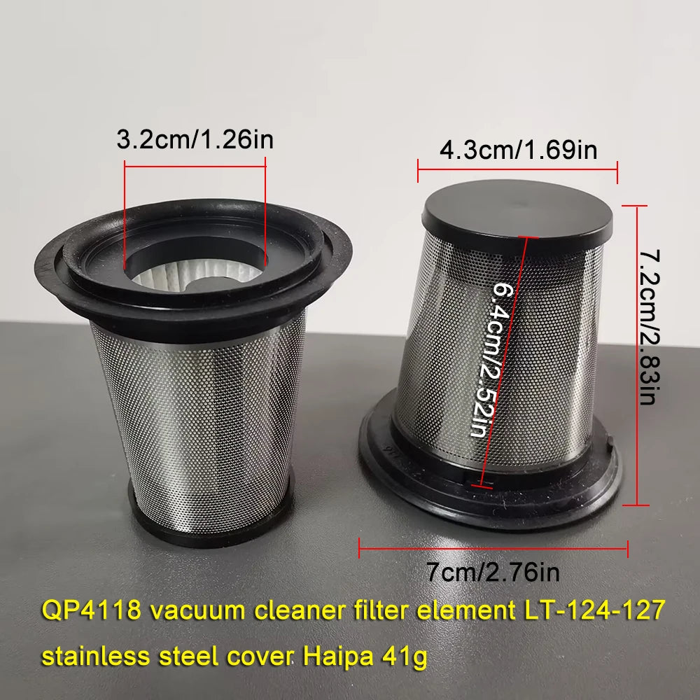 For LT-124-127 Vacuum Cleaner Vacuum Cleaner 2PC Stainless Steel Filter  Filter Element Filter Vacuum Cleaner Filter element