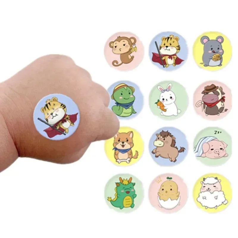 50-300Pcs Cartoon Animal Pattern Band Aid Hemostasis Adhesive Bandages First Emergency Kit Wound Plaster Patches For Kids