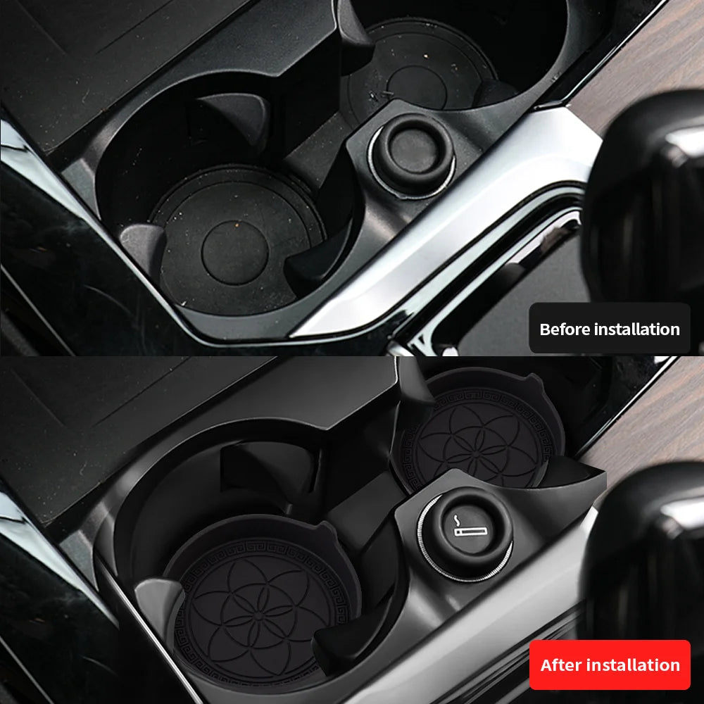 4PCS Car Silicone Cup Holder Coaster Insert Universal Non-Slip Cup Holders Car Accessories Interior for Women and Man