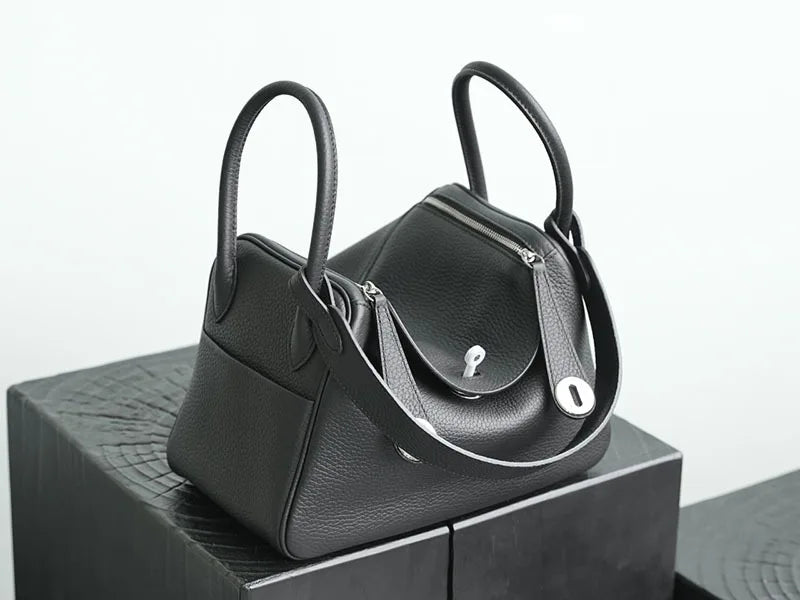 Women's Handbag 2026 New Style Top Layer Cowhide Leather Lundy Mini Doctor Bag Genuine Leather Handbag Single Shoulder Crossb