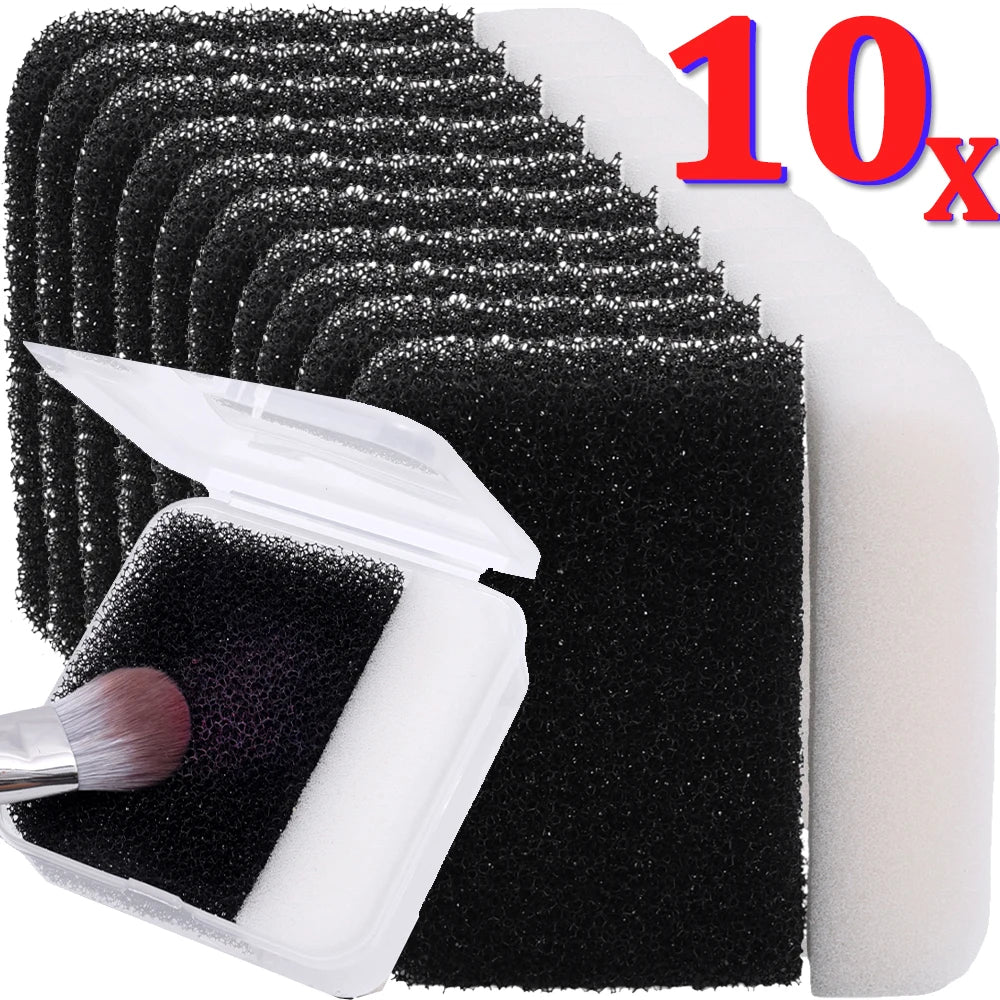 13PCS Makeup Brush Cleaner Sponge Set Portable Dry Eye Shadow Wash Beauty Tools Brushes Cleaning Box Sponge Puff Cleaner women
