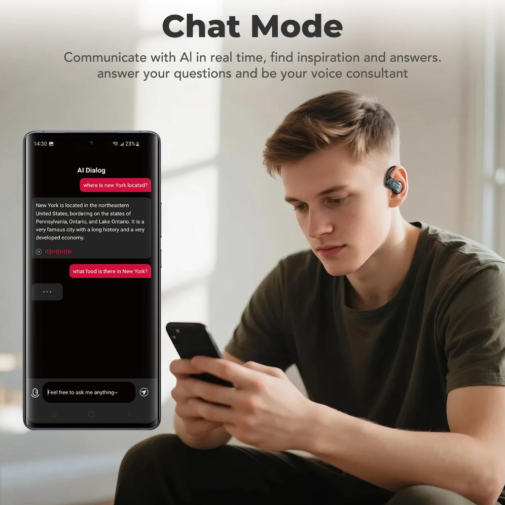 ERAZER X8 AI Translator Earbuds Wireless Bluetooth Earphones Low latency HD Call Gaming Headphones with Mic Sports Headsets