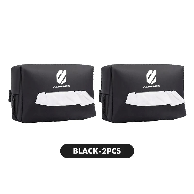 Car Tissue Box Cover Seat Back Hanging Type Tissue Storage Case For Toyota Alphard Vellfire 2003-2011 2012 2013 2014 10 20