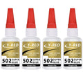 502 Super Strong Quick-Drying Adhesive, Strong Bond Liquid Glue 30-50g for Leather, Rubber, Wood, Metal, Plastic & Toys