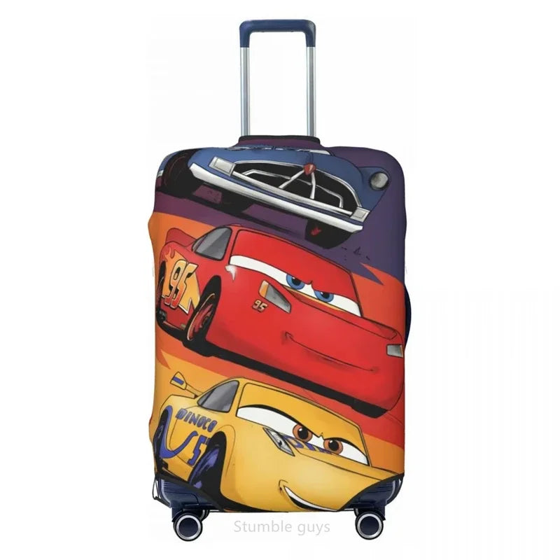 Travel Suitcase Cover Car Pattern Elastic Material Fits 18-32 Inch Luggage Durable Anti-Scratch Dustproof Washable Protector