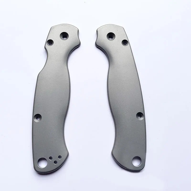 1 Pair Titanium Alloy Knife Handle Scales for Spyderco C81 Para 2 Folding Knives