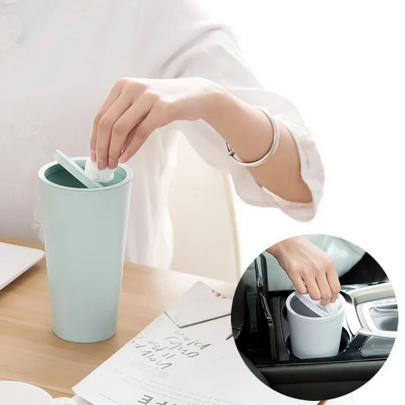 Car Trash Bin Can Auto Organizer Storage Bag Car Garbage Bin Ashtray Dust Case Holder Auto Accessories Tabletop Dressing Table
